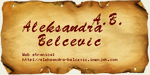 Aleksandra Belčević vizit kartica
